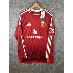 adidas Manchester United Stadium Home Long-Sleeve soccer Jersey Mens XL NWT